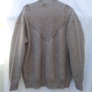 Sunglasses&Fashion see-through turtleneck softball knit sweater NWT